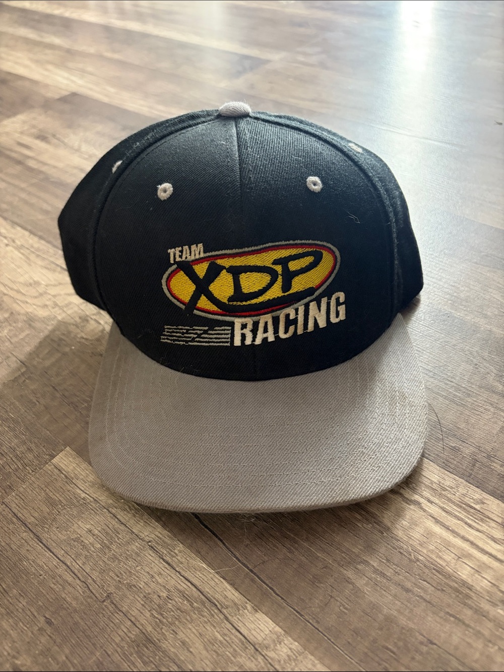 Racing Kids Snapback Hat - Black and Gray